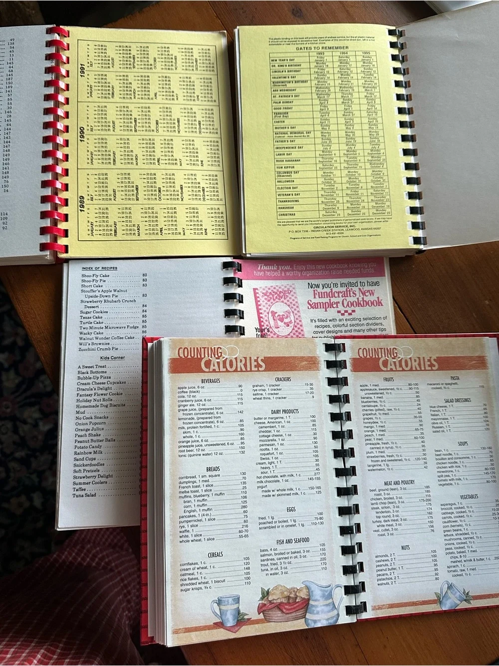 Spiral Bound Community Church School Cookbooks Lot of 4 1990s Eastern Shore MD